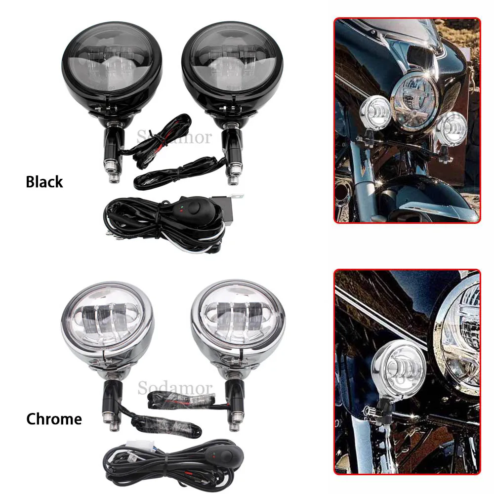 

4,5 "аксессуар для мотоцикла 30 Вт противотуманная фара противотуманная фара светодиодная вспомогательная фара точечные фары для BMW R18 Kawasaki Suzuki Yamaha Honda
