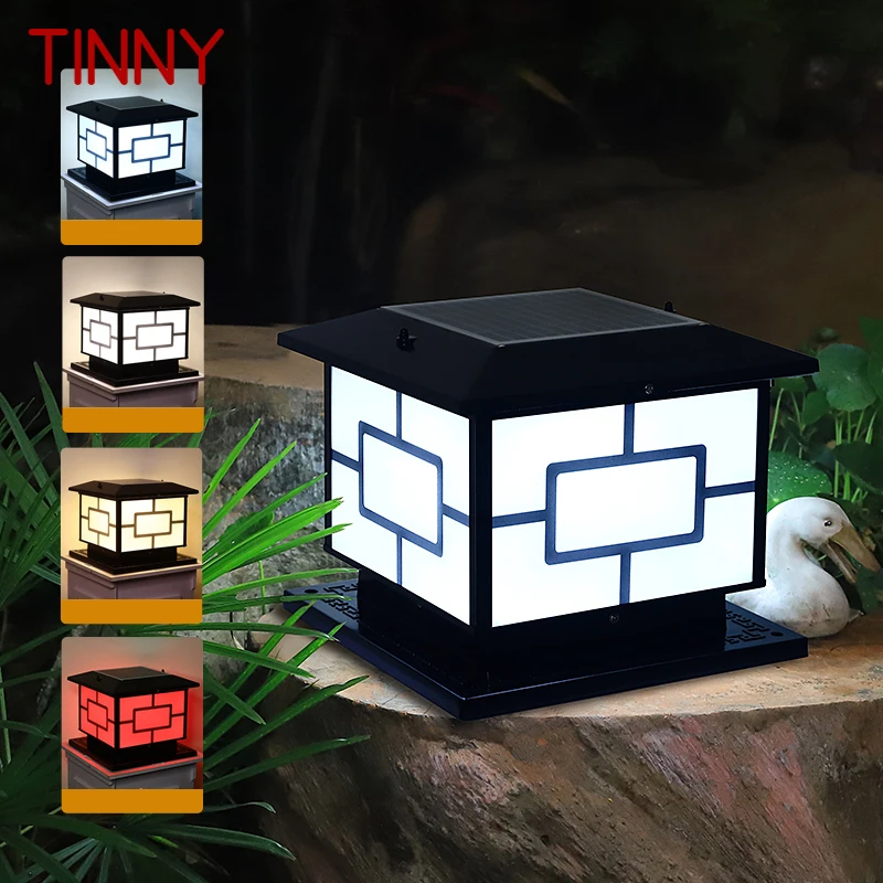 

TINNY Solar Post Lamp Outdoor Vintage Creative Simple Pillar Light LED Waterproof IP65 for Home Villa Courtyard Decor