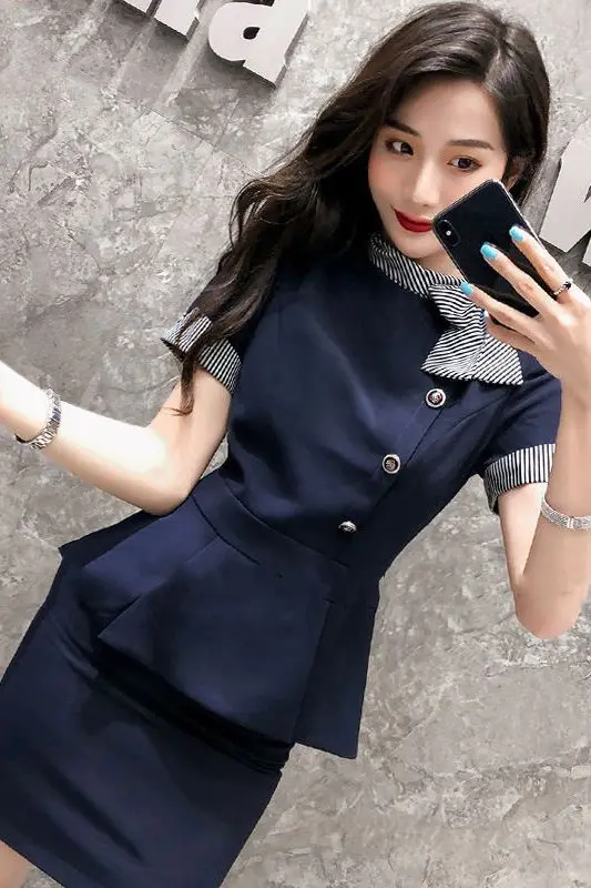 

​​2025 Summer Women Office Skirt Suit Premium Professional Set Tailored Linen Blend Pencil Workwear Outfit Elegant​​