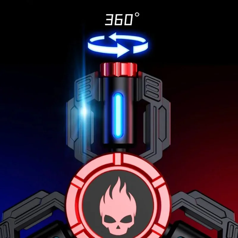 フィジェットトイ メタルハンドスピナー デスク EDC 発光ジャイロスコープ ストレス ADHD リリーフ 大人用 - オリエンテッドフィジェットトイ