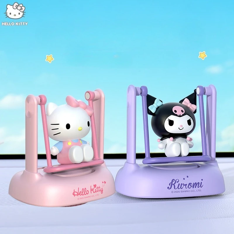 

Ароматизатор для автомобиля Sanrio Hello Kitty, украшение для салона авто, солнечный диффузор с ароматом аниме, подарок для девочек, ароматизатор Kuromi.