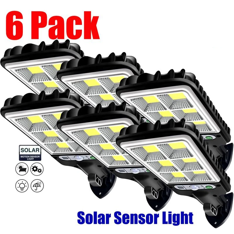 

1/2/4/6PCS LED Solar Light Motion Sensor 117/108LED 3-mode Floodlight Outdoor Fence Light Street Courtyard Garden