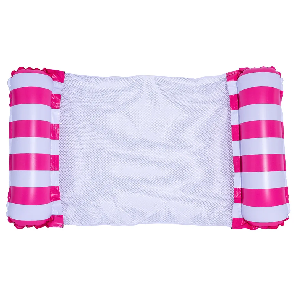 เปลญวนเป่าลมแบบตาข่ายพับได้มีพนักพิงสองชั้นแบบลอยน้ำได้เก้าอี้เตียงลมลอยน้ำโซฟา