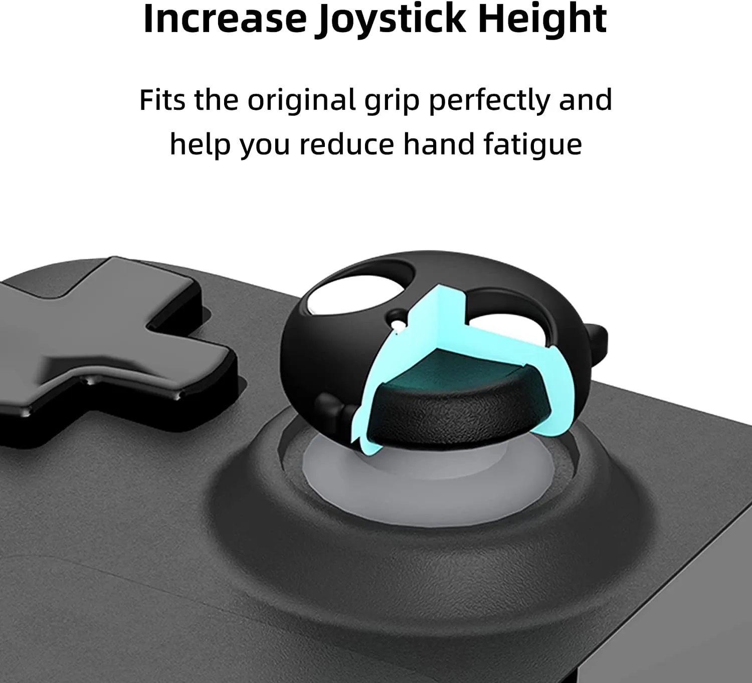 GeekShare Cute Halloween Silicone Skull Joycon Thumb Grip Caps, Cover Joystick compatibile con Steam Deck ,4 pezzi bianco e nero