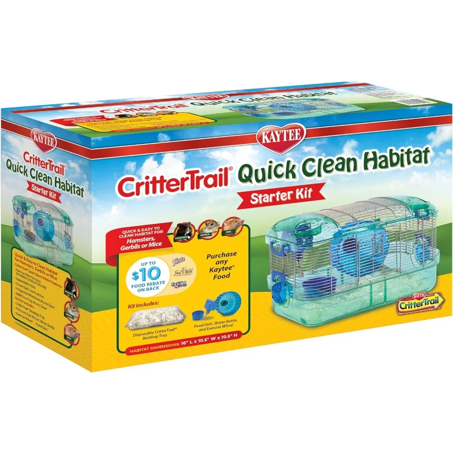 

CritterTrail Quick Clean Habitat for Pet Gerbils Hamsters or Mice