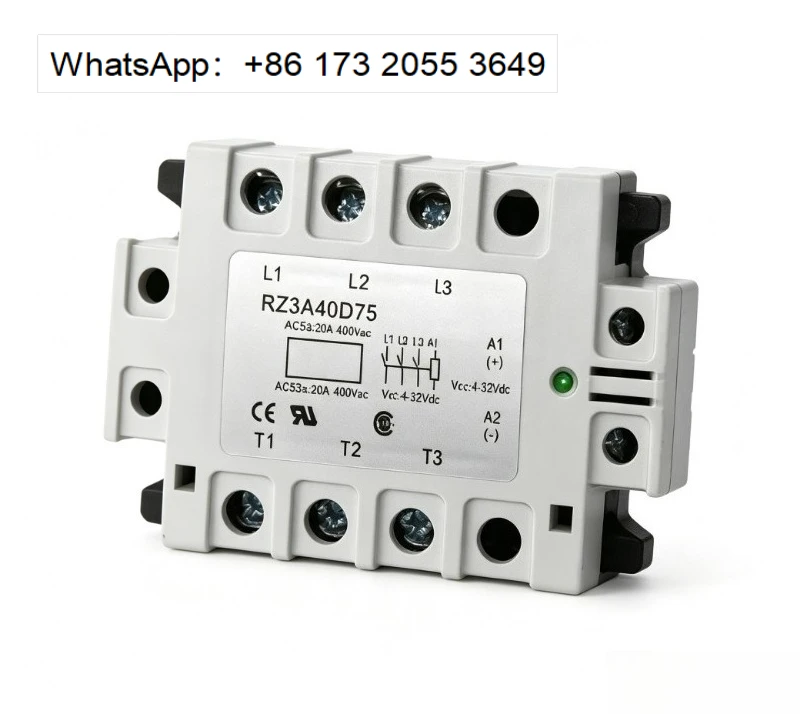 3 Phase Solid State Relay RZ3A40D25 48D 60D75 40D55 40D75 40D40 60D25 40D DC Control AC Industrial Contactless Switch Module