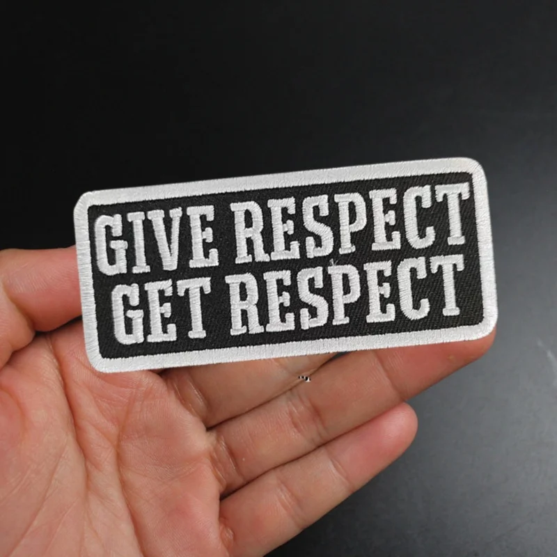 GIVE RESPECT GET RESPECT parche bordado pegatina en ropa gancho bucle parches militares mochila insignias de moral táctica