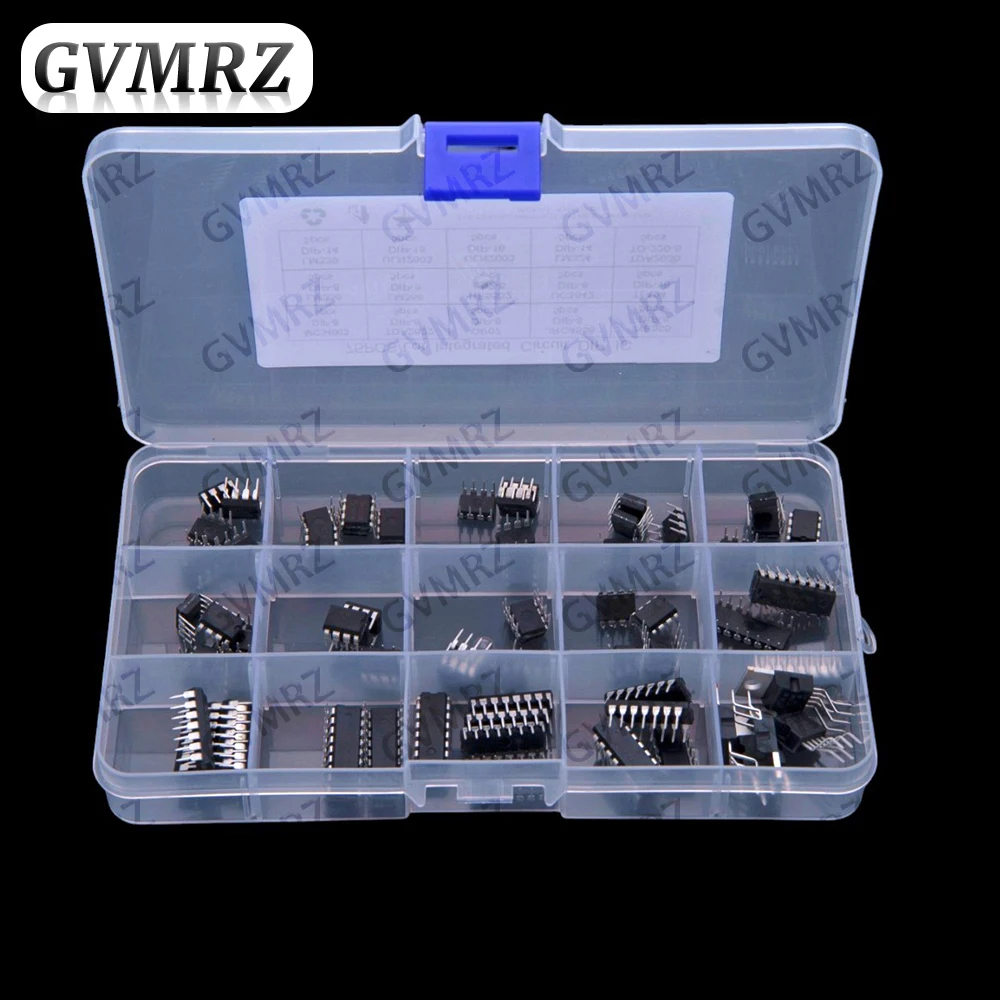 15Values ​​75PCS NE555 LM358 Integrated Circuit IC Chips MC34063 TDA2822 NE5532 TL494 LM339 ULN2003 LM324 TDA2030 DIP TO220