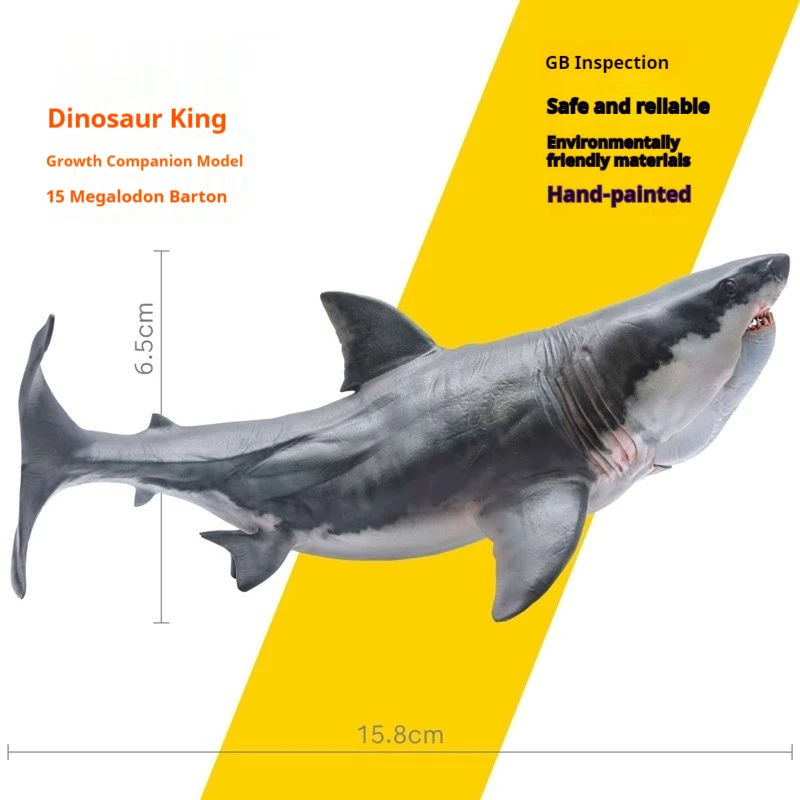 Hot Genuine Action Figures Growth Companion Static Animal Model 15 Megalodon Patton Ornament Decorative Toy Gift Boys And Girls