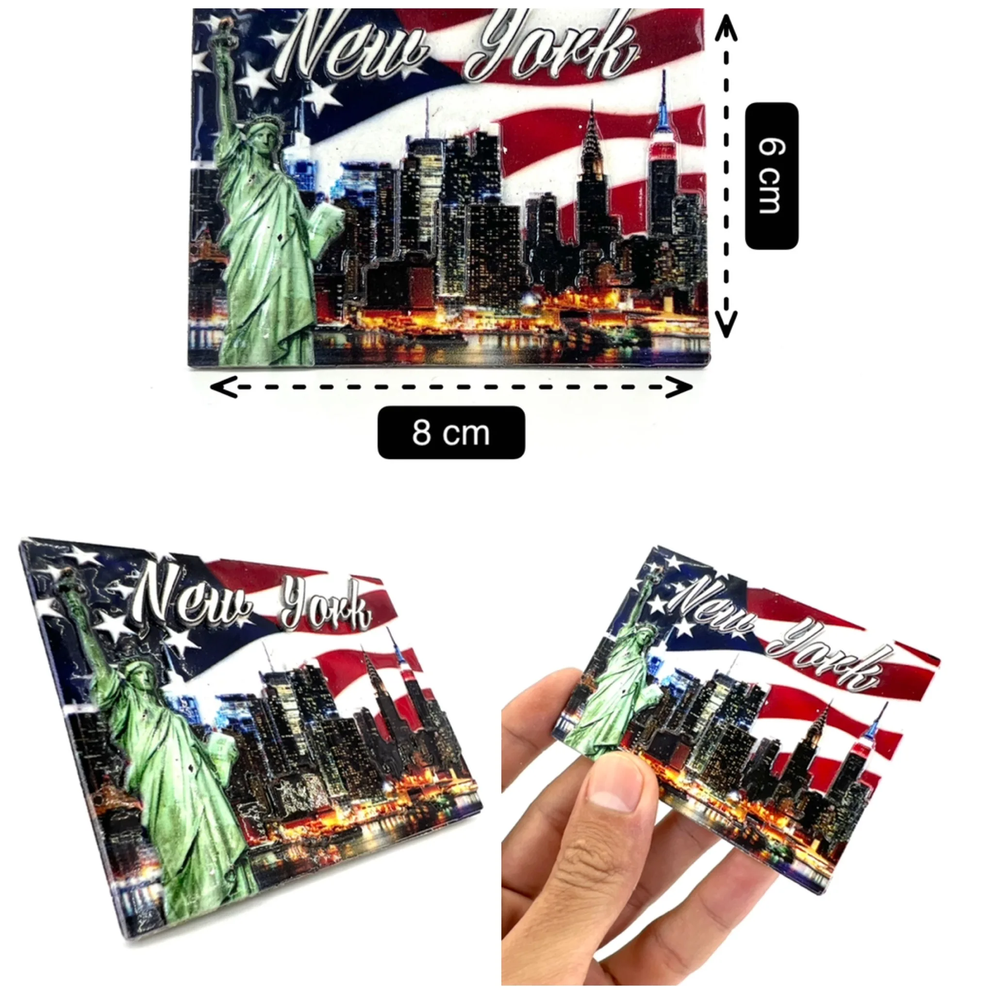 United States New York Refrigerator Magnet Times Square Tourist Souvenir Refrigerator Magnetic Sticker Decoration Collection