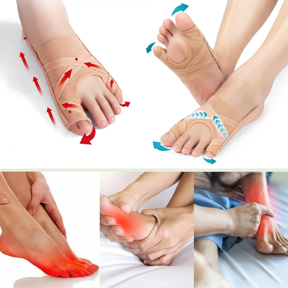 Toe Separator Hallux Valgus Bunion Corrector Orthotics Feet Bone Thumb Adjuster Correction Pedicure Sock Straightener