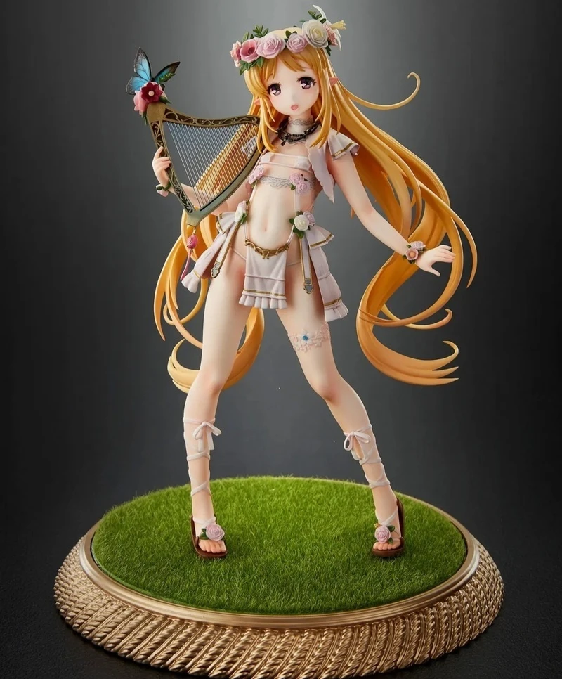 

The Sixth Villager Of Vertex Elf Village Anime Figure Melm Harp Kawaii Model Action Doll Decoration Statue Collection Toys Gifts