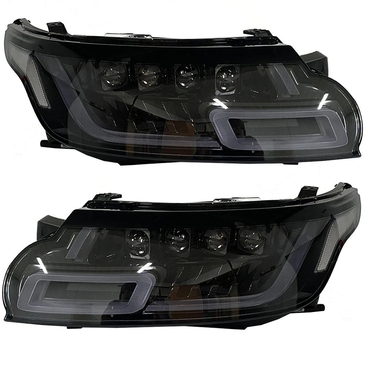 Pasuje do Land Rover Range Rover Sport 2014-2017, reflektory zmodyfikowane na reflektory LED z 4 soczewkami, model 2020.