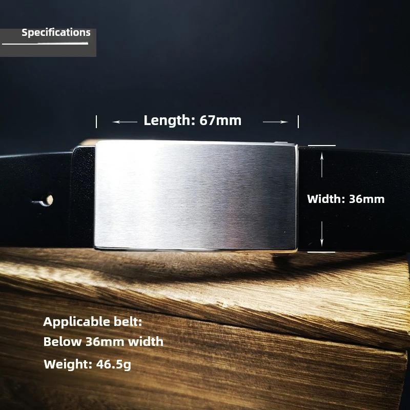 

Pure Titanium Buckle Belt Business Simple Versatile Brushed Smooth Mirror Box Buckle for Men NO Allergic Titanium Leather Belts