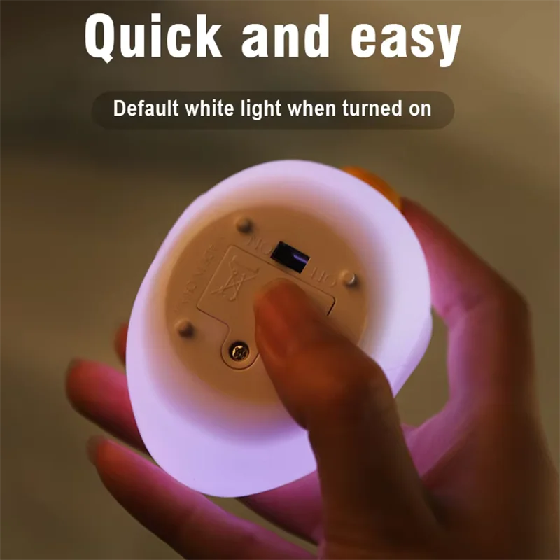 Rabbit Bear Silicone LED Night Light Lamp Cute Touch Control RGB Mood Night Lamp for Home Children