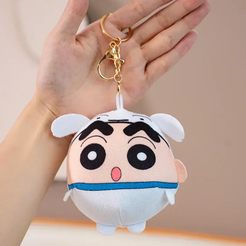 10 cm/3.93 pollici Crayon Shin Chan Portachiavi Anime Periferiche Cartoon Zaino Portamonete Accessori Ornamenti Giocattolo carino Regali per ragazze