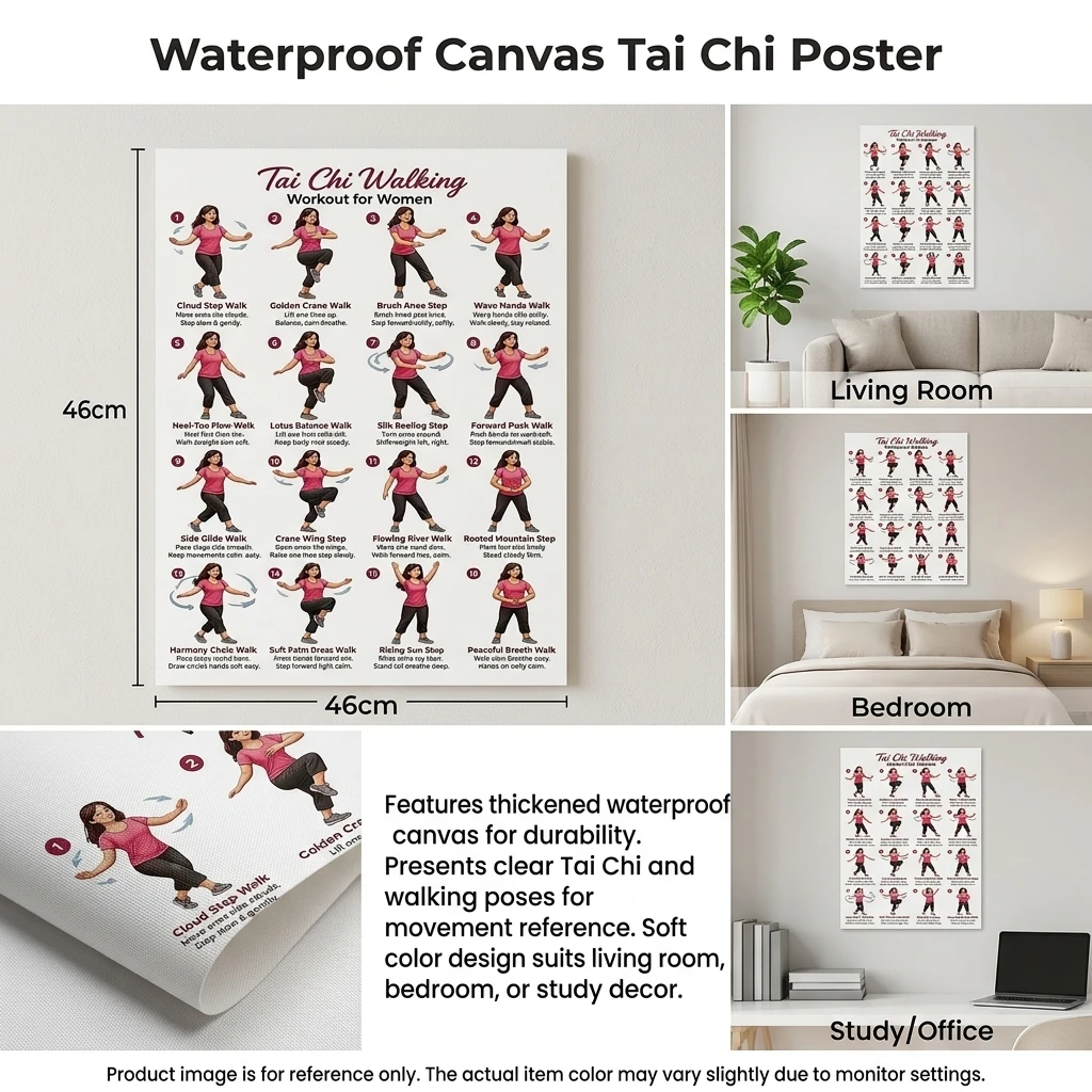 Home Gym Guide - 1 stuk Tai Chi-trainingposter met oefengids