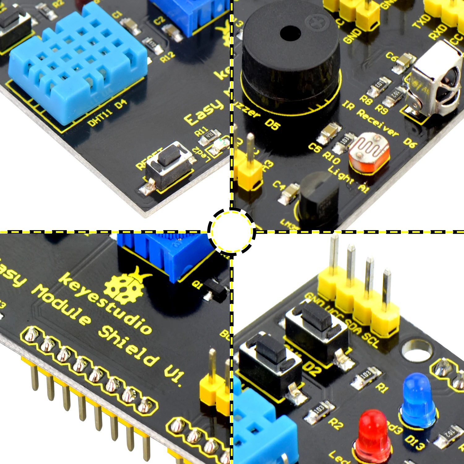 Picture 4: Keyestudio Multi-purpose Shield V1 V2 For Arduino UNO R3 and MEGA2560 Development Board Easy Module Shield For DIY Experiments