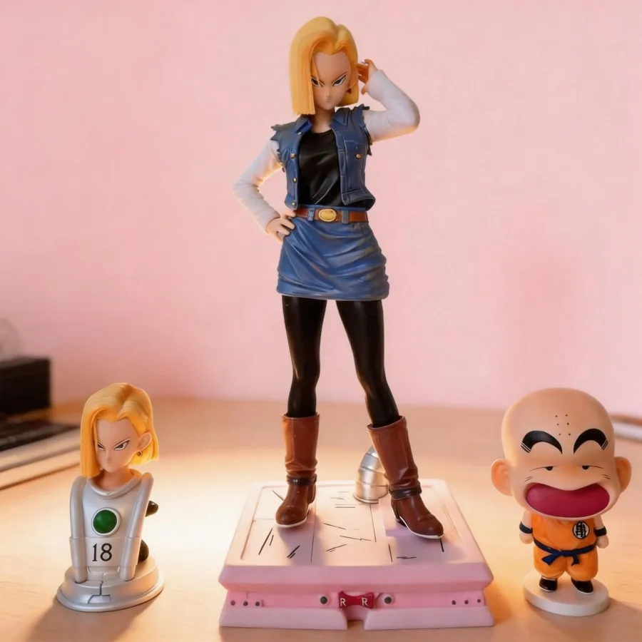 

Anime Figure Android 18 (CPR Studio) & Krillin from Dragon Ball Z 29cm Collectible Model Toy for Fans | Action