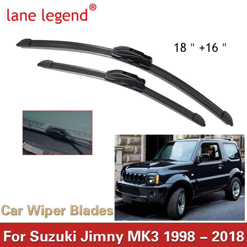 

Lane Legend Wiper LHD Front Wiper Blades Set Kit For Suzuki Jimny MK3 1998 - 2018 Windshield Windscreen Window 18"+16"