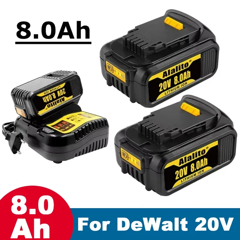 

Сменная литиевая батарея для электроинструмента DeWalt DCB184 DCB181 DCB182 DCB200, 20 в, 8,0 Ач, 20 в, 8 Ач