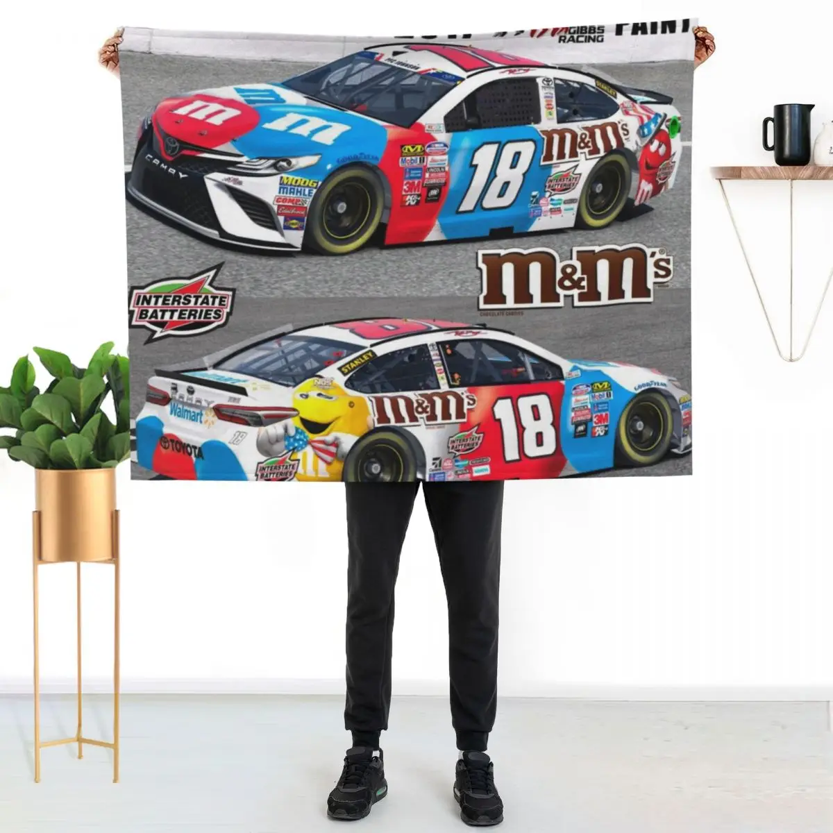 

kyle busch Throw Blanket Spring Fall Cozy Throw Blanket for Couch