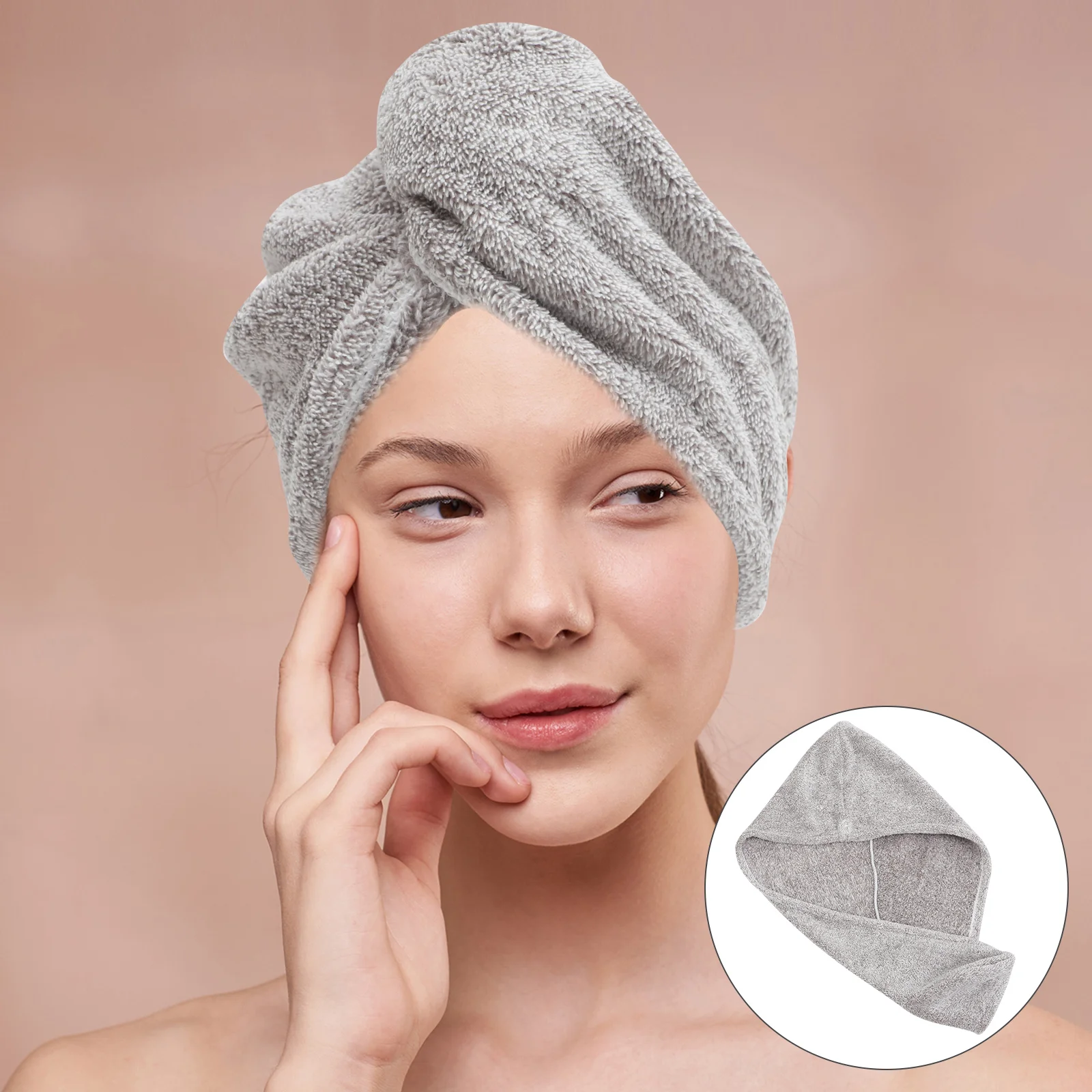 

1pcs Coral Fleece Turban Quick Drying Reusable For Women Large Drying Wrap Bath Towel Hat Household Sauna Massage Essential
