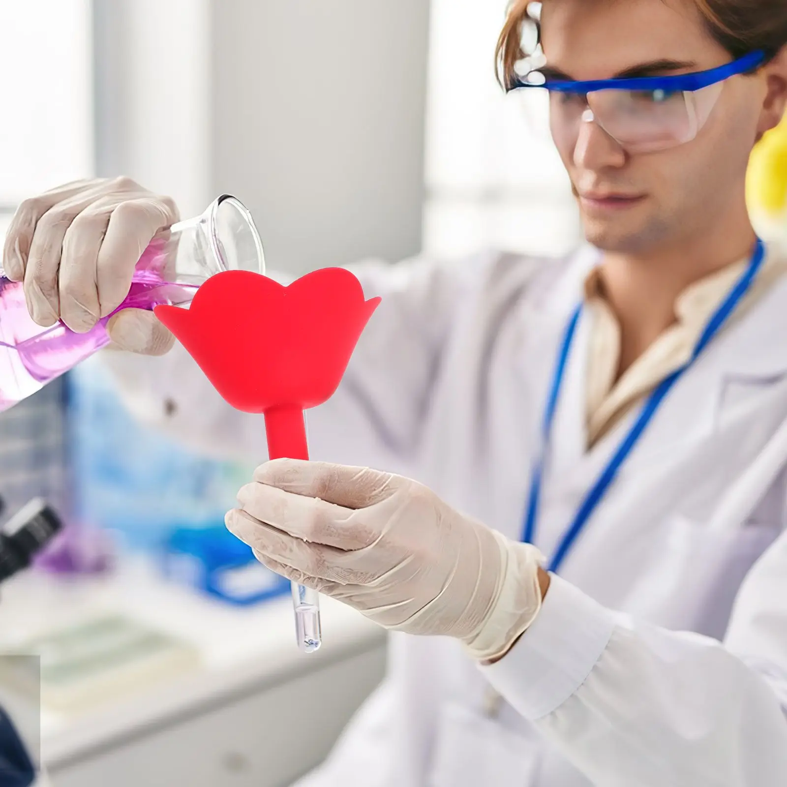 3 Pcs Oil Funnel Silicone Flower Shape Kitchen Tool for Liquid Transfer Spillproof Grade