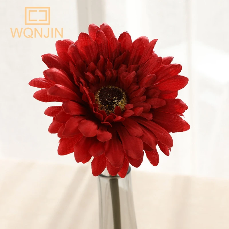 5 Stück, Chrysantheme kleine Sonnenblumen dekoration künstliche Sonnenblumen blume bunte Seide Gänseblümchen nach Hause Blumen arrangement Hochzeit – Detail 8