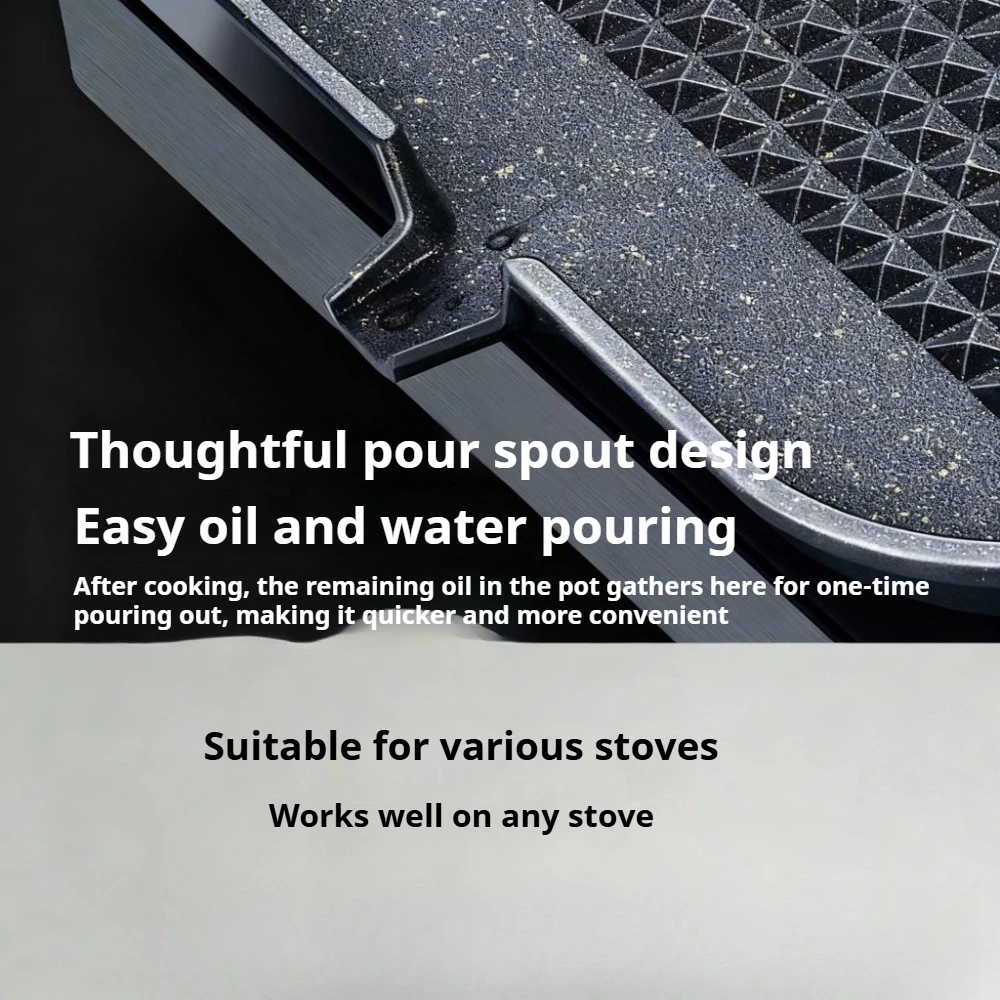 1 قطعة KOSUN الألومنيوم غير لاصقة الشواء مقلاة المقلية ستيك وعاء الكورية شواء صينية مربع صينية شواء لوازم المطبخ الطبخ