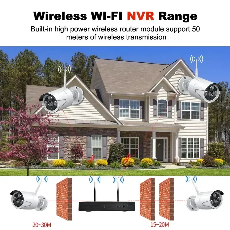 New Arrival 16Ch Wifi NVR Kit 16pcs Security Camera System Wireless Cctv Camera Surveillance