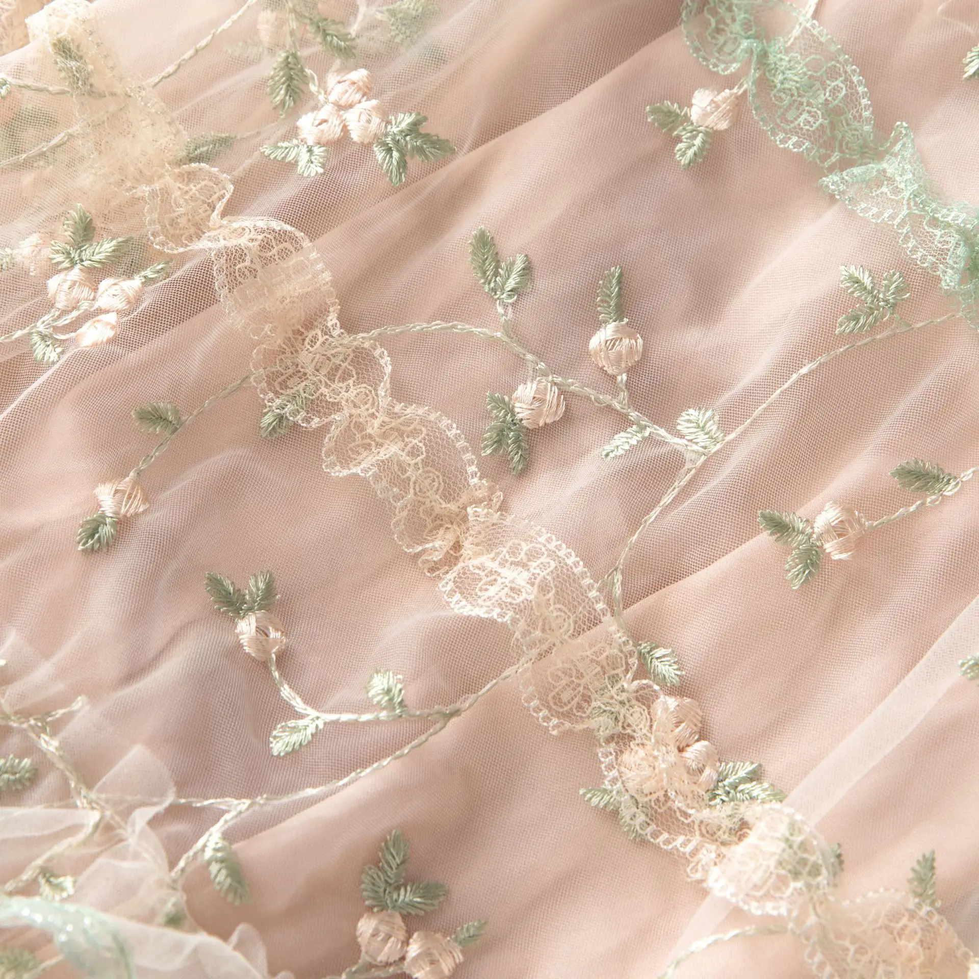 Meyyithun vestido feminino flores bordado miçangas maxi vestido manga curta em camadas babados vestido de festa vintage 250611mz01