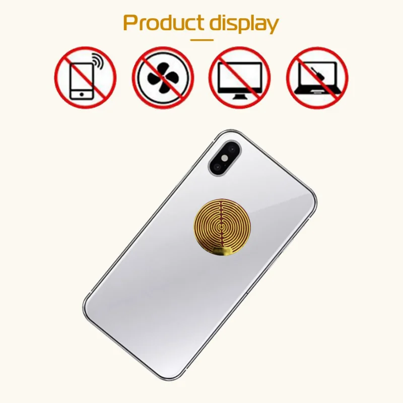 Anti-Radiation Metal Stickers for Mobile Phone PC Laptop iPad Refrigerator Universal Radiation EMF Protector Sticker Accessories