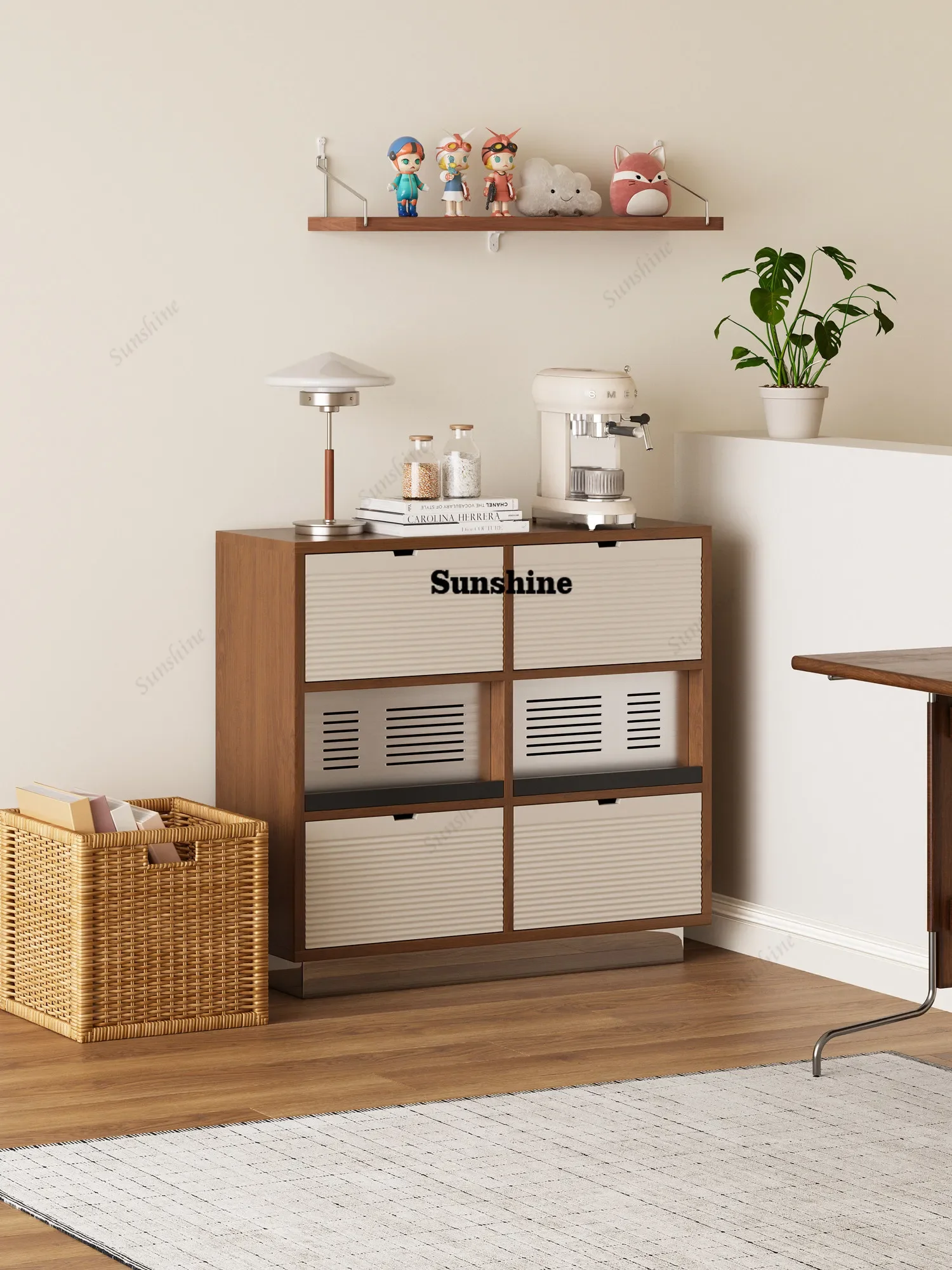 

Ретро-шкаф-тумба с двойными дверцами для дома, настенный шкафчик, боковой шкаф FT