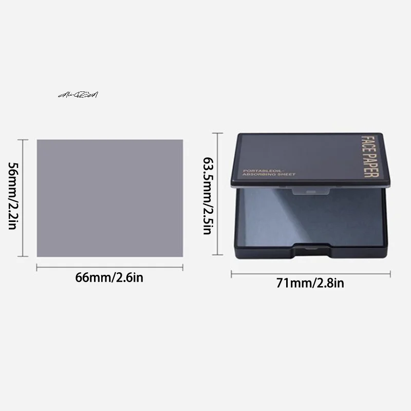 100 stuks bamboe houtskool gezichtsolie absorberend papier draagbare gezichtsverzorgingsset met spiegel en make-up bladerdeeg oliecontrole gereedschapsset