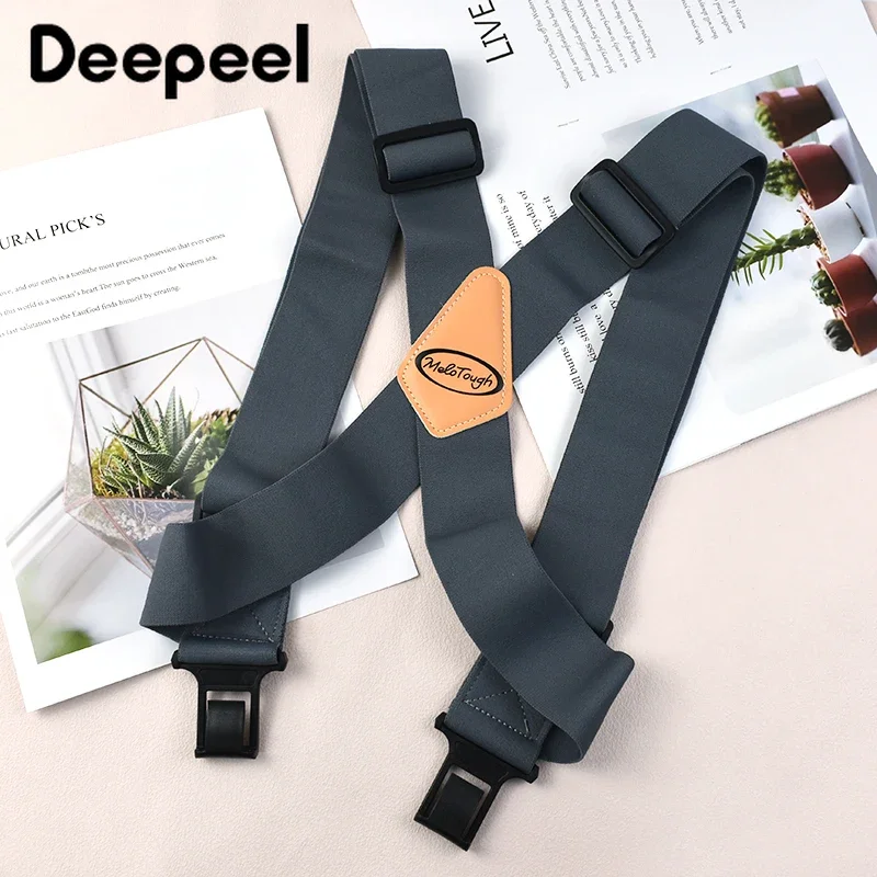 Deepeel 5*120cm Adult Mens Suspenders Elastic Widen Men's Braces Adjustable X-Type Strap Male Jockstrap Sport  Work Suspender