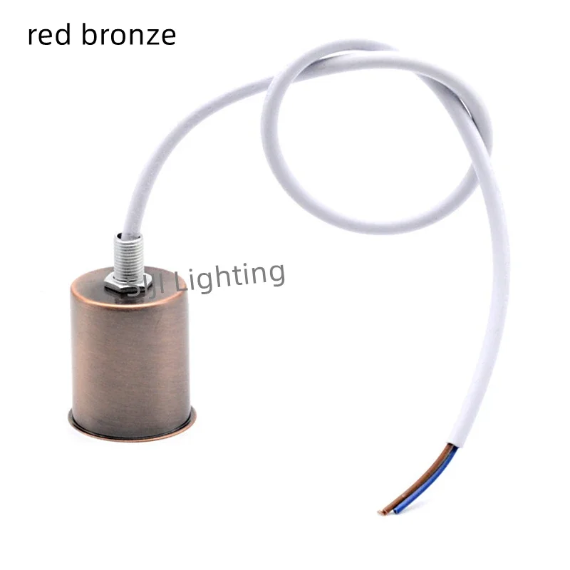 Vintage E27 Ceramic Lamp Holder E26 E27 Socket Lamp Holder With Cable Wire Retro Ceramic Lamp Base For Ceiling Light Chandeliers
