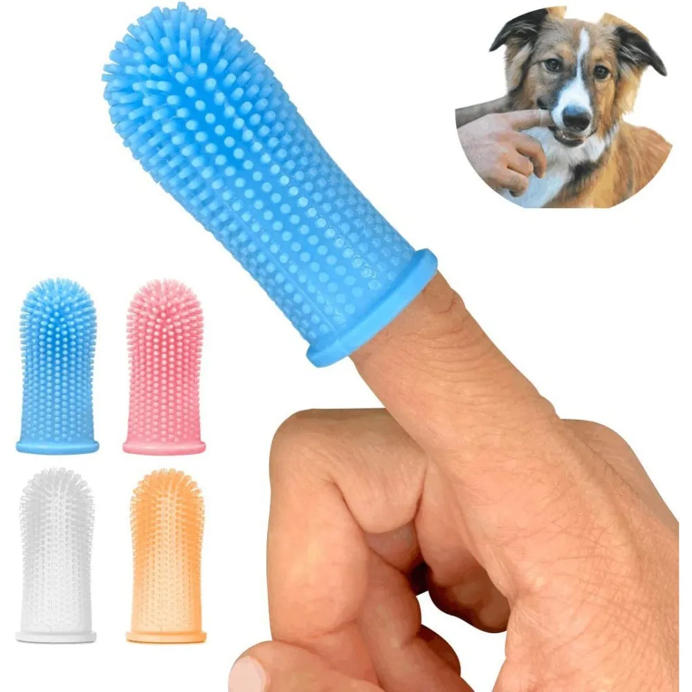 

Pet Toothbrush Silicone Tooth Brush Tool Dog Cat Cleaning Supplies Dog Soft Teeth Cleaning Bad Breath Care Nontoxic Oral Hygiene