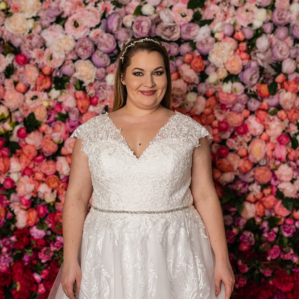 Charmante Strapless Trouwjurken Voor Vrouwen Plus Size Bruidsjurken Korte Mouwen Vestidos De Novia 2024 Zomer Zachte Tule Nieuw