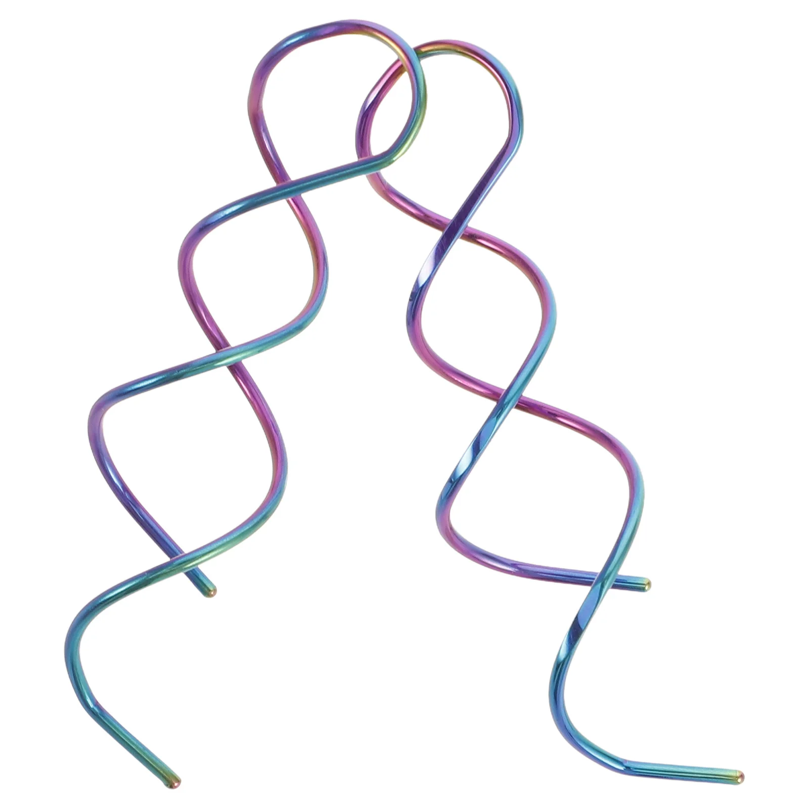 1 زوج ملون الفولاذ المقاوم للصدأ دوامة استرخى أقراط شرابة قطرة الأقراط الطويلة للنساء الشاطئ حفلة عطلة مجوهرات #2