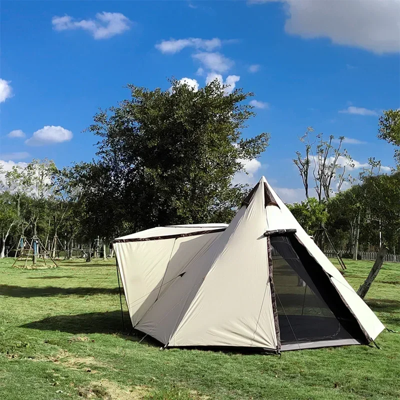 

'Outdoor Camping Portable Rainproof Sunshade Sunscreen Double Decker Pyramid Tent