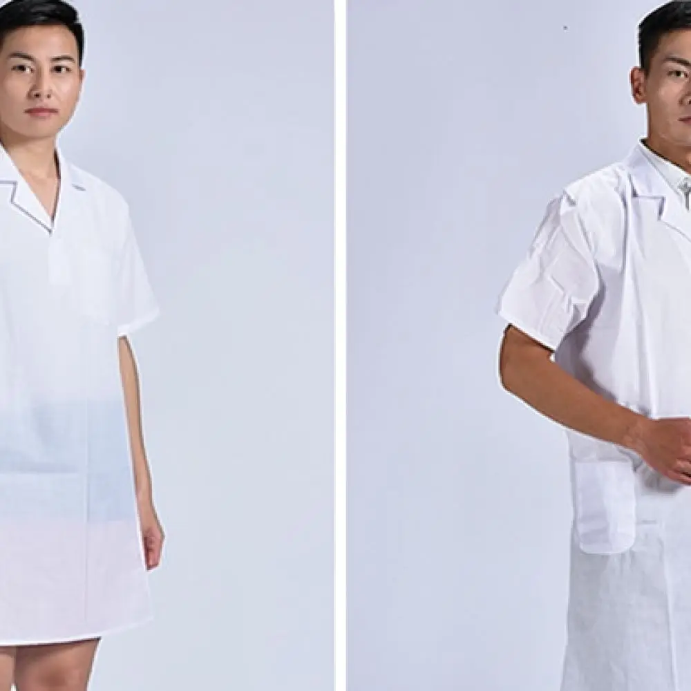 Unisex White Lab Coat Long Sleeve Professional Medical Workwear Chemistry Laboratory Science School Hospital Nurse Uniform
