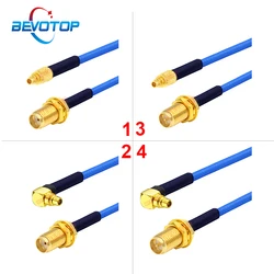 1 pz SMA a MMCX RG405 cavo RP-SMA/ SMA femmina a MMCX maschio dritto/ad angolo retto 90 ° spina ad alta frequenza RG-405 086 Jumper