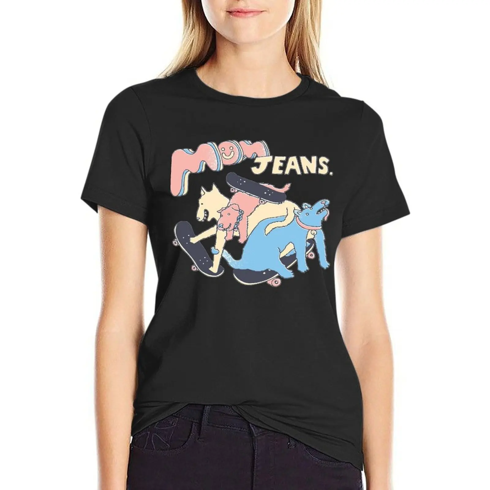 Mom Jeans band - puppy love mom jeans, mom jeans band, mom, jeans, mum jeans, band, indie, T-Shirt