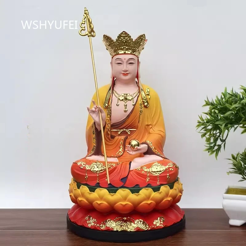 1PCS Resin Statue Ornament Ksitigarbha King Guanyin Bodhisattva Shakyamuni Buddha Home Worship Statue