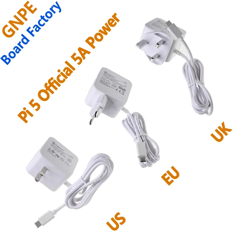 Resmi asli 5V 5A Power 27W USB tipe-c PD Power untuk Raspberry Pi 5