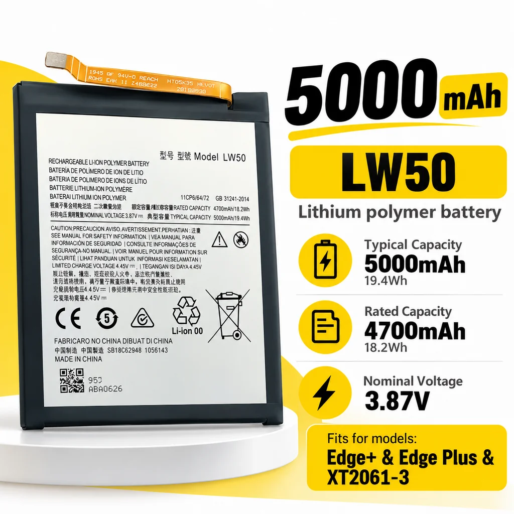 LW50 Phone Replacement Battery for Motorola Moto Edge Plus / Edge+ XT2061-3, Rechargeable Mobile Phone Battery Replacement