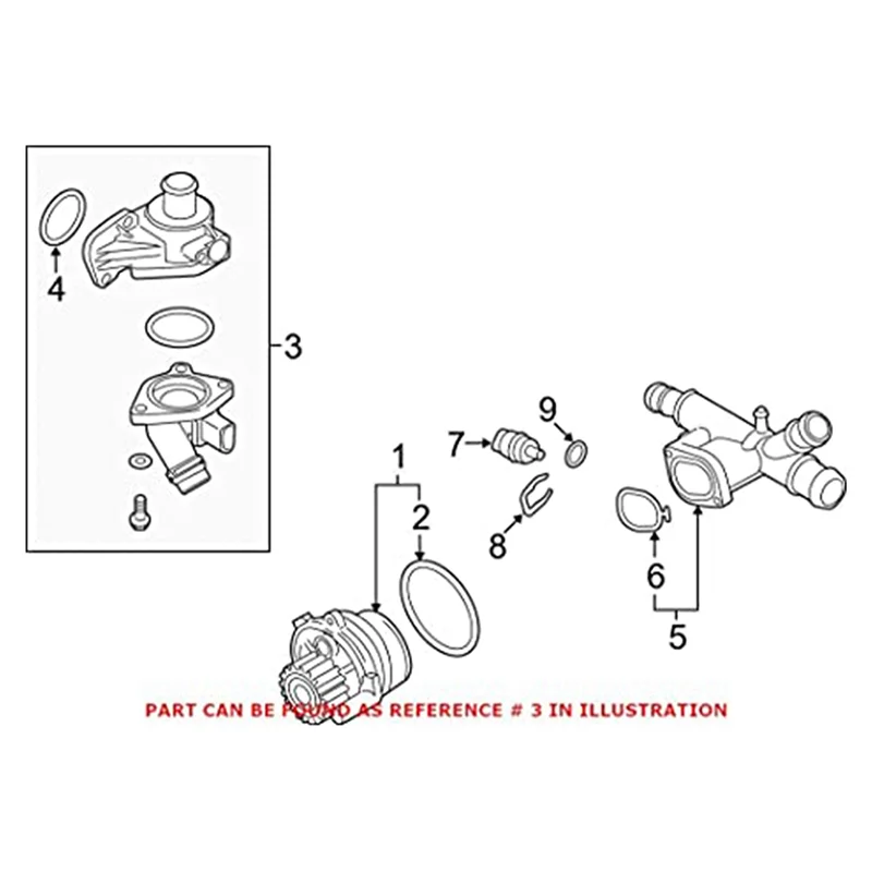 

Thermostat Housing Cooling System Outlet Pipe Housing Thermostat Assembly 03L121111AC For Skoda A3/S3 Passat CC Parts
