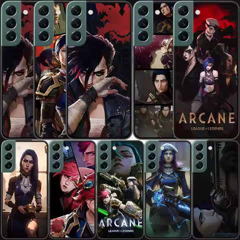 Arcane Vi C-Caitlyn Phone Case For Samsung S25 Edge S24 FE Galaxy S22 Ultra S21 Plus S20 S23 S10 Plus Cover Silicone Soft Coque