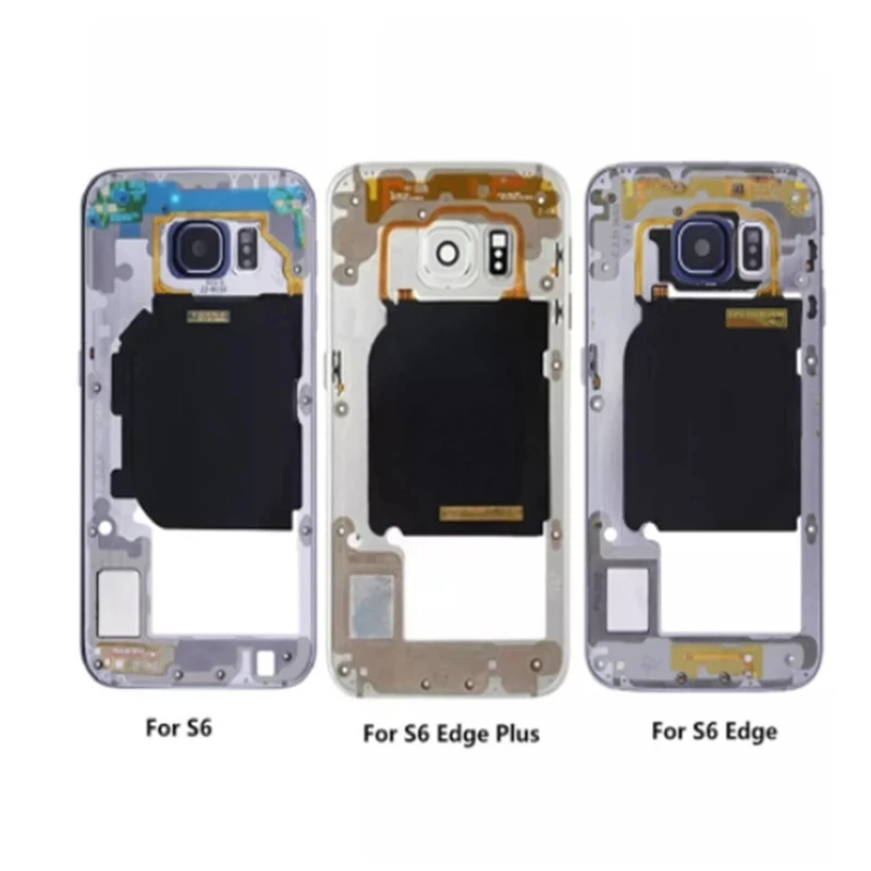 Middle Frame Bezel Housing Chassis For Samsung Galaxy S6 S6 Edge S6 edge plus G920F G925F G928F Single Dual SIM With Camera Lens